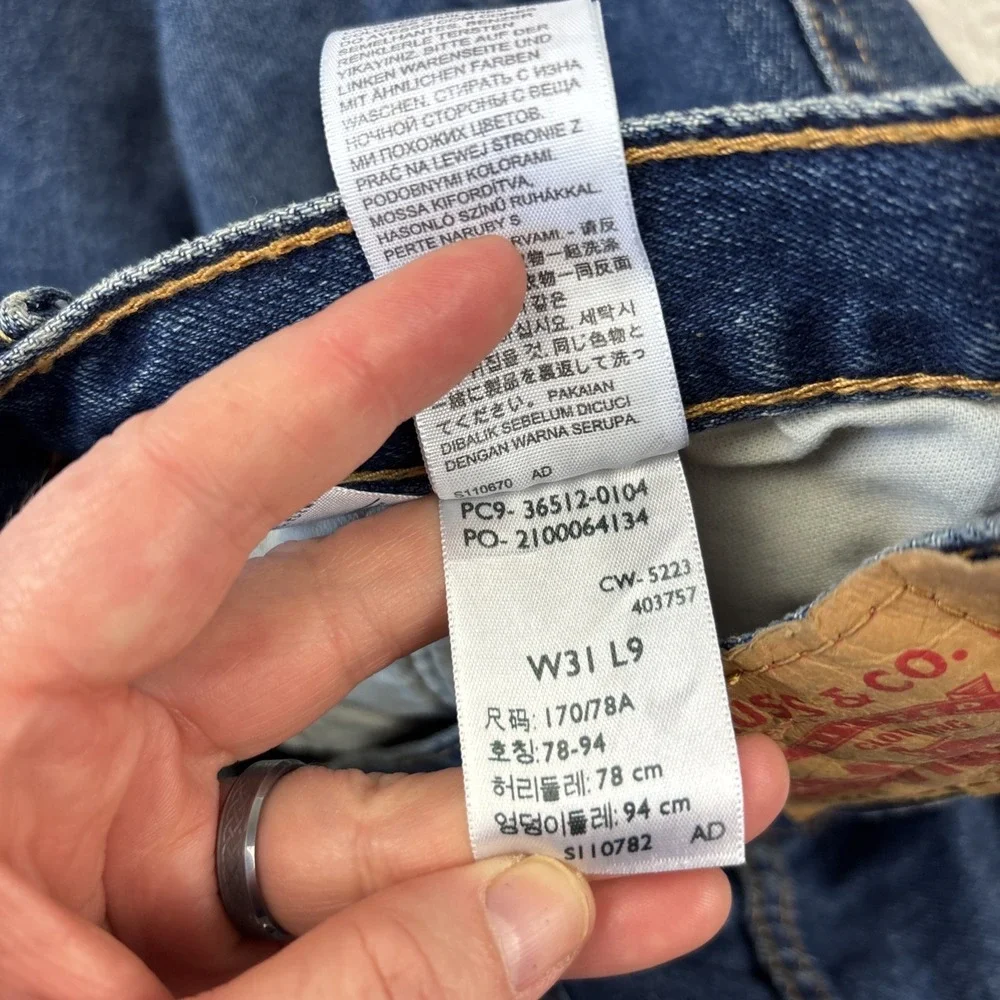 NEW LEVIS 501 Original Jorts Mens 31 Blue Denim Shorts Stretch 9